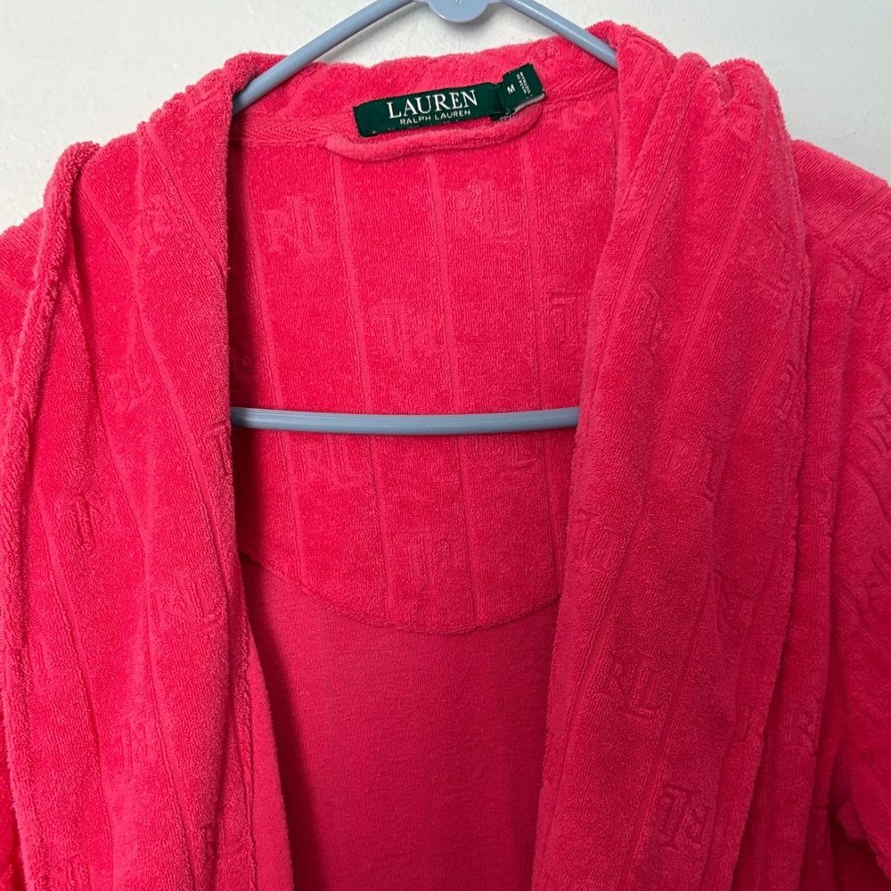 Monogram Lauren Ralph Lauren Vibrant Pink Robe Y2K